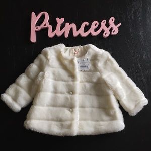 Janie and Jack Baby Girl Faux Fur Dressy Coat